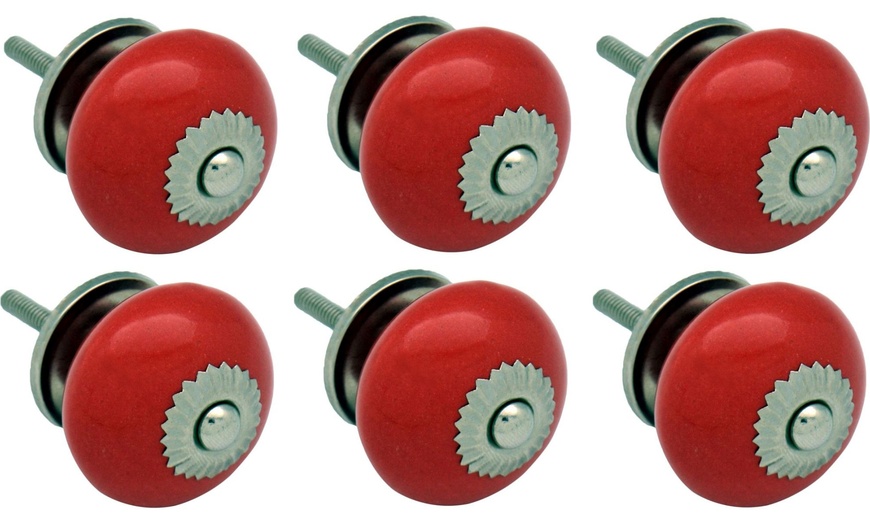 Image 6: 6 Ceramic Drawer Knobs 8 Colours