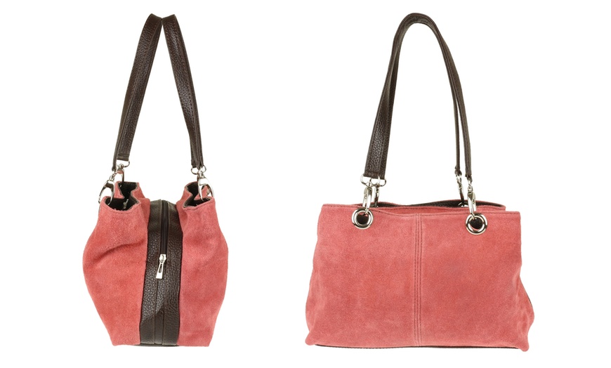 Image 23: Nubuck Suede Handbag