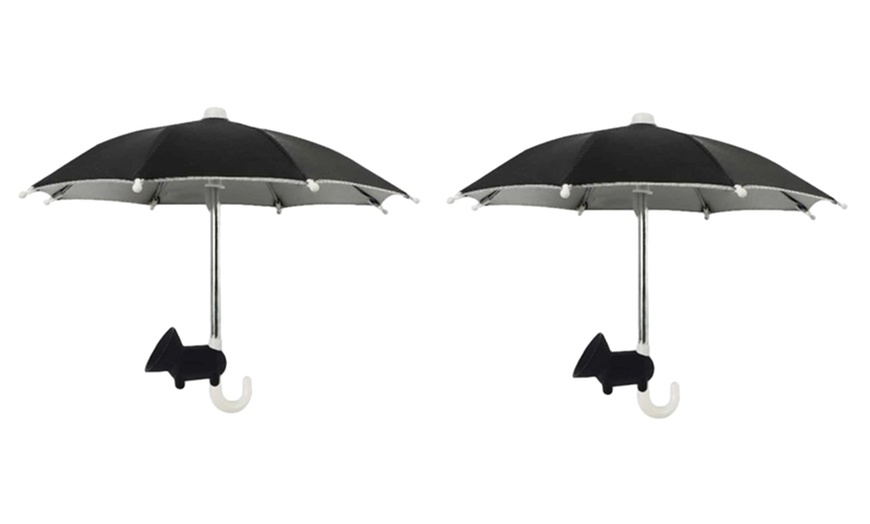 Image 5: Two-Piece Anti-Glare Sun Shade Phone Umbrella with Suction Cup Stand