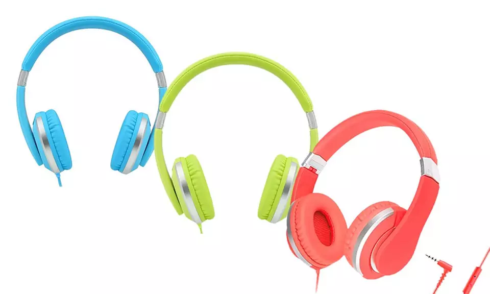 Teachers Approved I20-R Kids' Over-Ear Wired Headphones with Mic - Primary Image