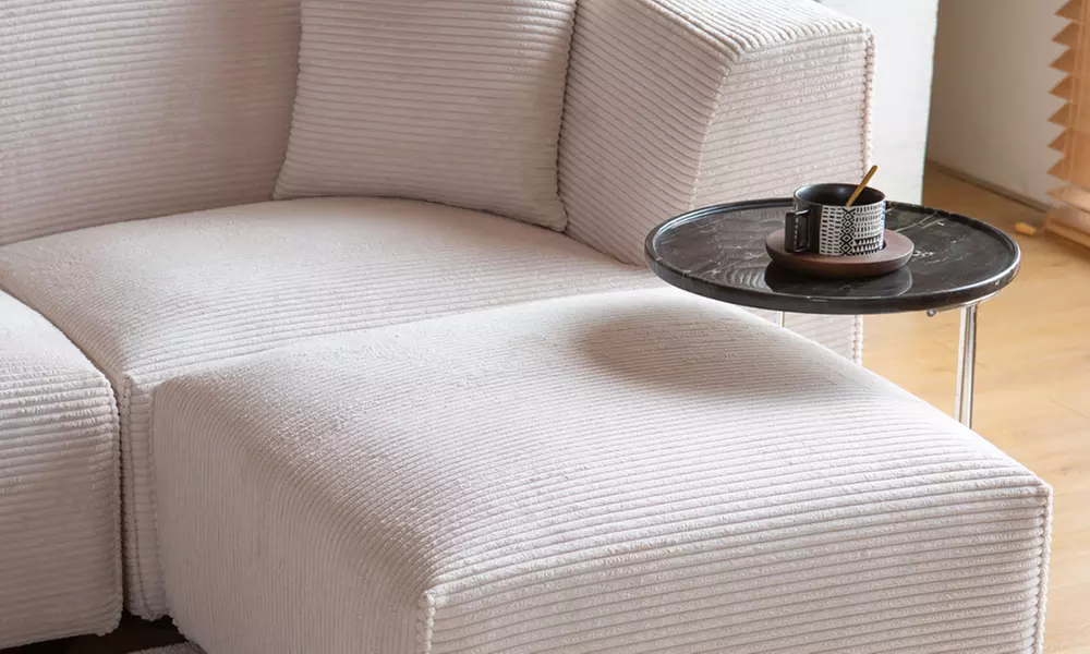 Canapé modulable Kocoon 3 places avec son pouf