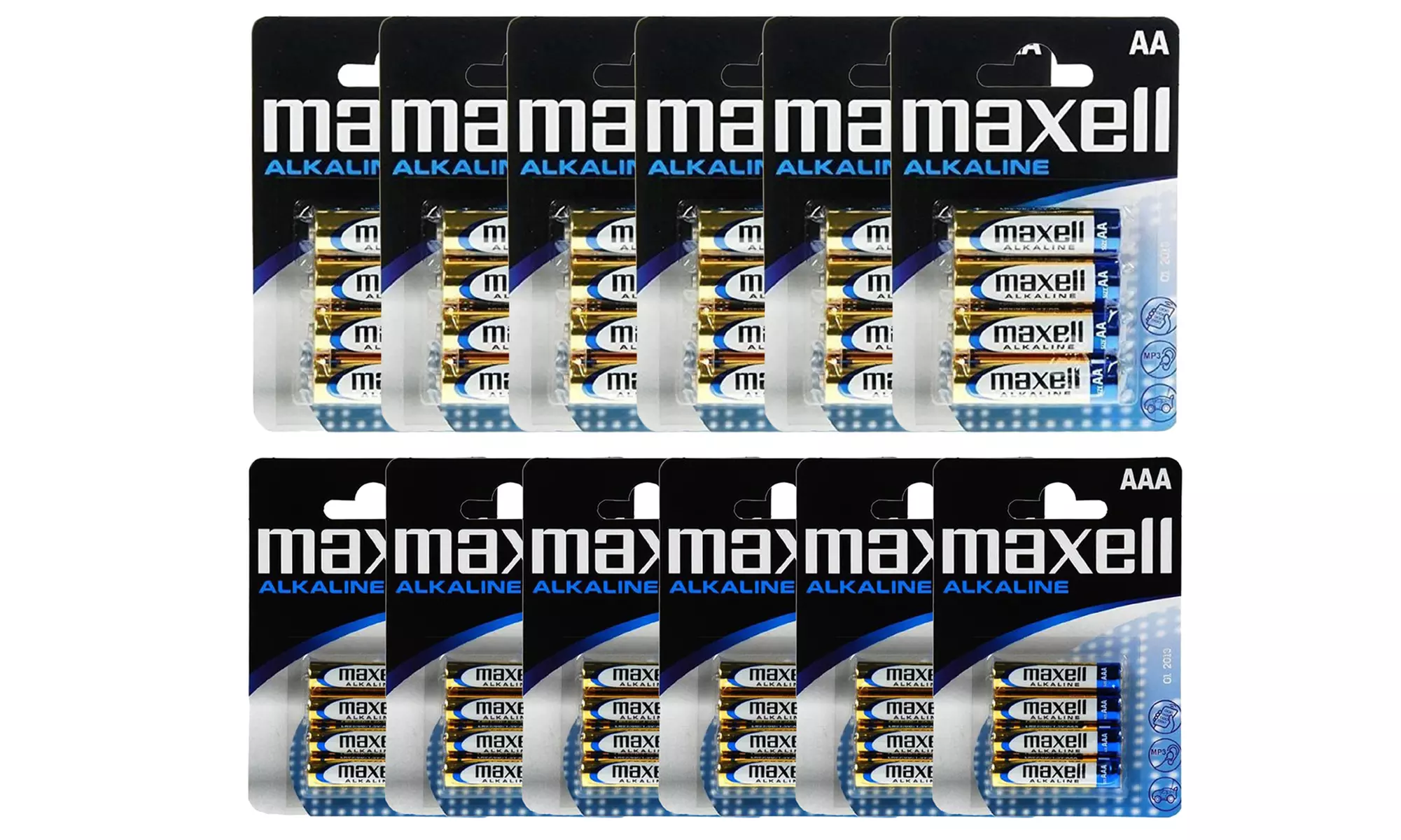 Fino a 192 batterie alcaline Maxell con tecnologia a lunga durata