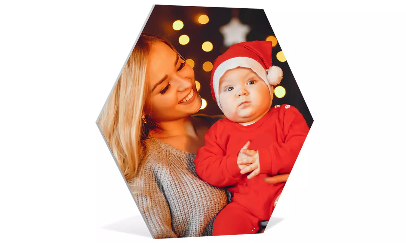 Personalisierbare Hexagon-Fotos als Set in verschiedenen Größen