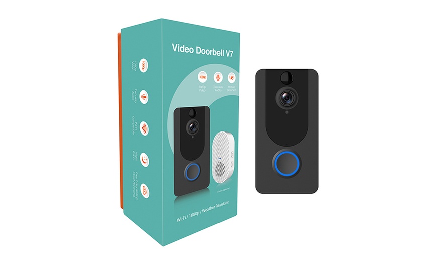 Image 4: 1080P Smart Video Doorbell Camera