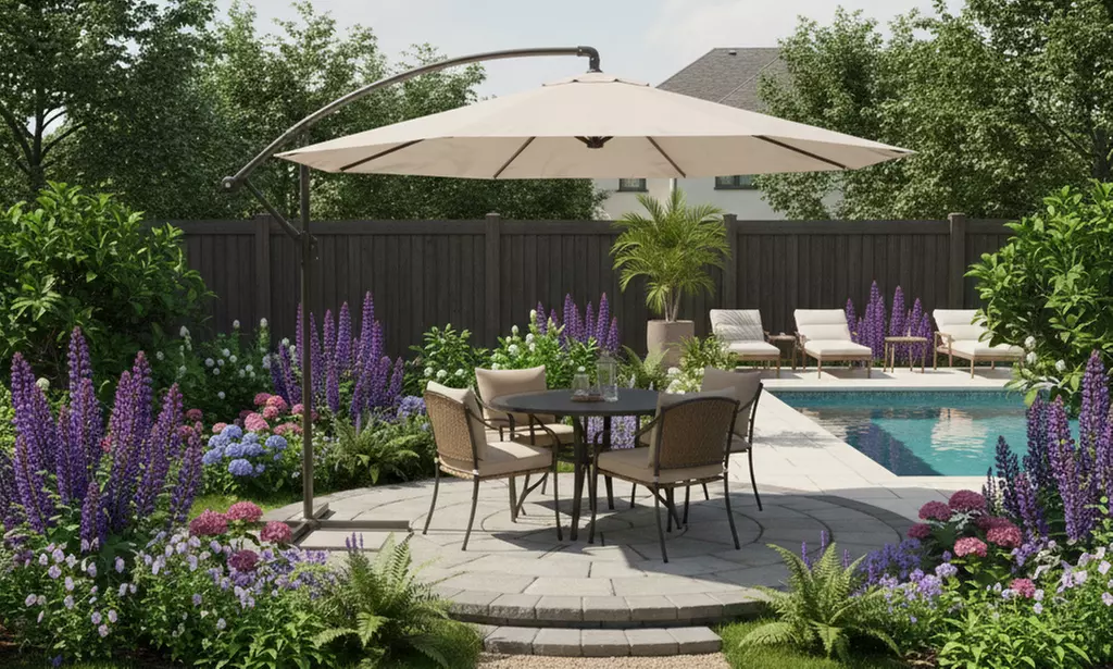 Ombrellone da giardino di 3 m, disponibile in 4 colori