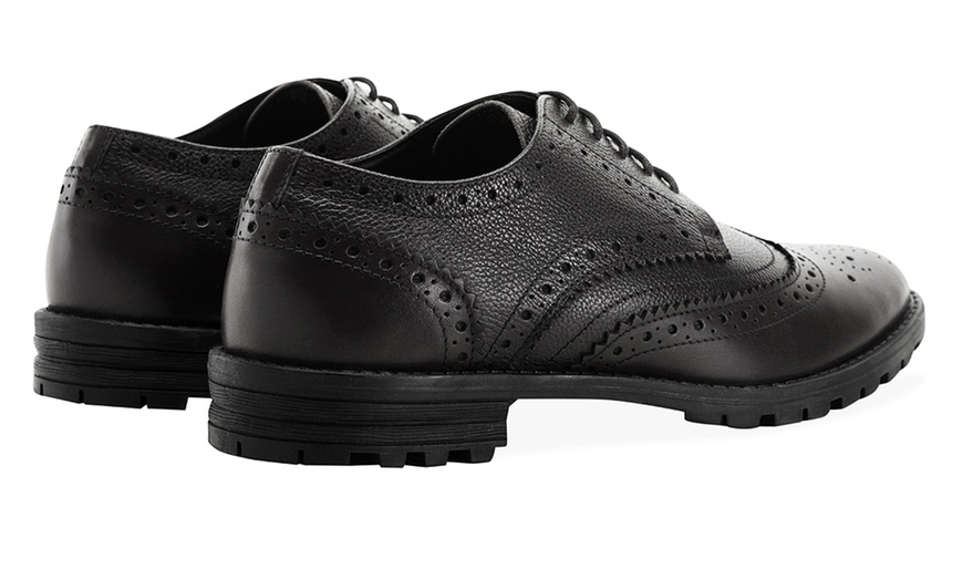 Image 22: Men's Leather Derby Brogues