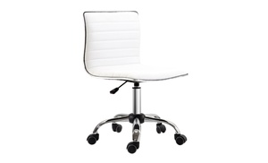 HomCom White Office Swivel Chair