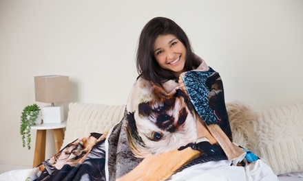 One Medium 40'' x 30'' Polar Fleece Blanket (with Reduced Shipping not included)