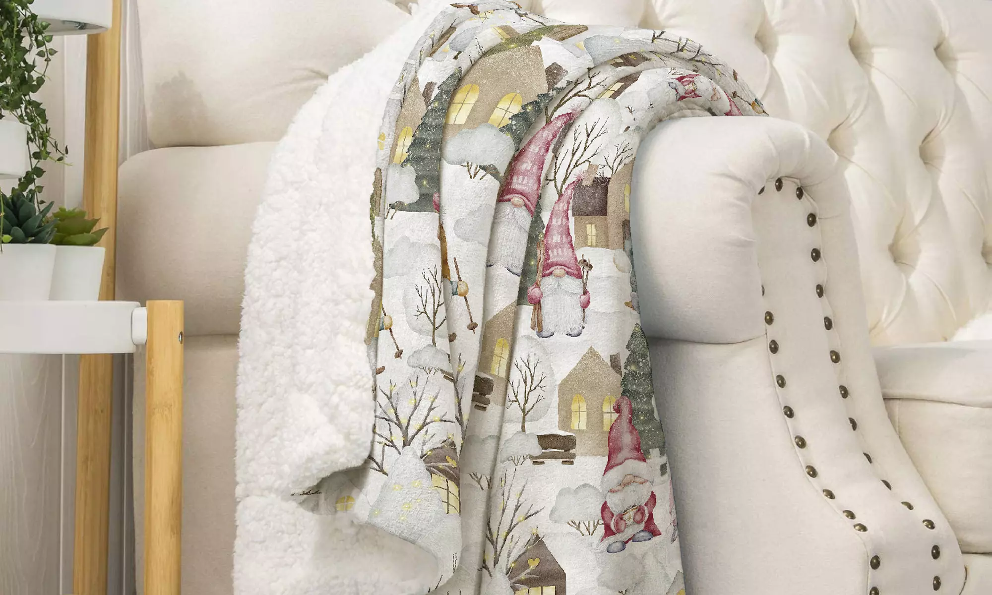 Couverture en sherpa et microfibre