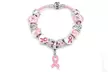 One, Two or Three Pink Ribbon Charm Bracelets from Novadab (Up to 83% Off) - Second Medium