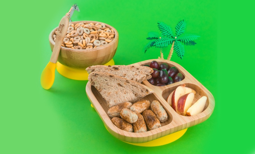 Image 1: Children's Bamboo Feeding Set