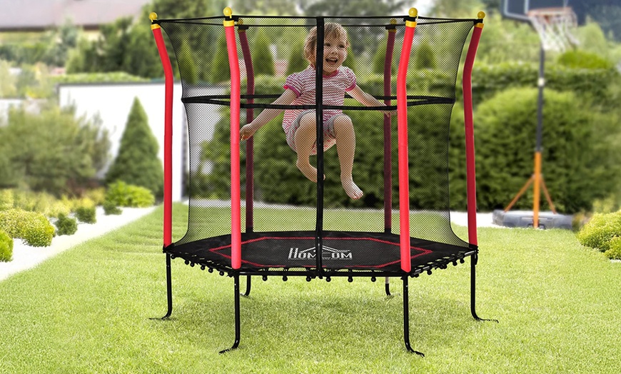 Image 1: HomCom Trampoline for Kids