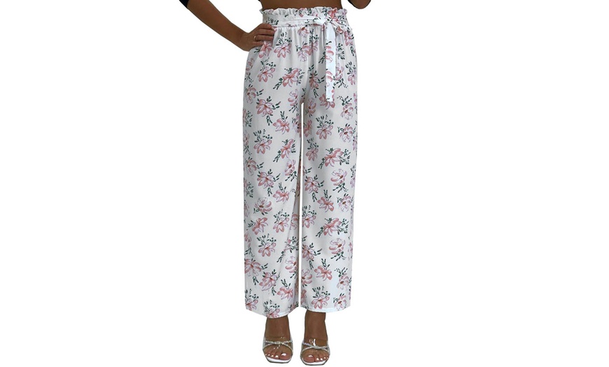 Image 17: Printed Palazzo Trousers