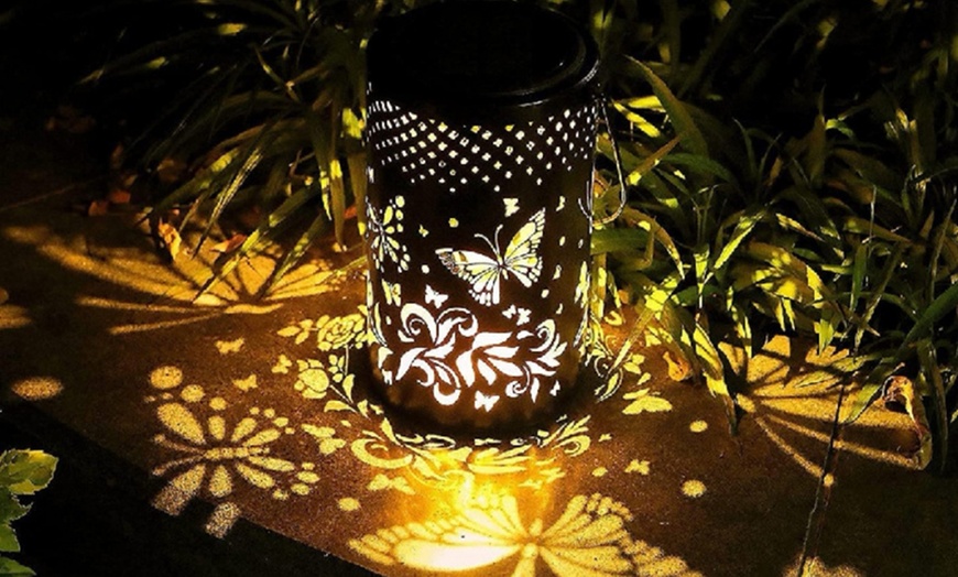 Image 2: One or Two Butterfly-Design Solar Hanging Lanterns