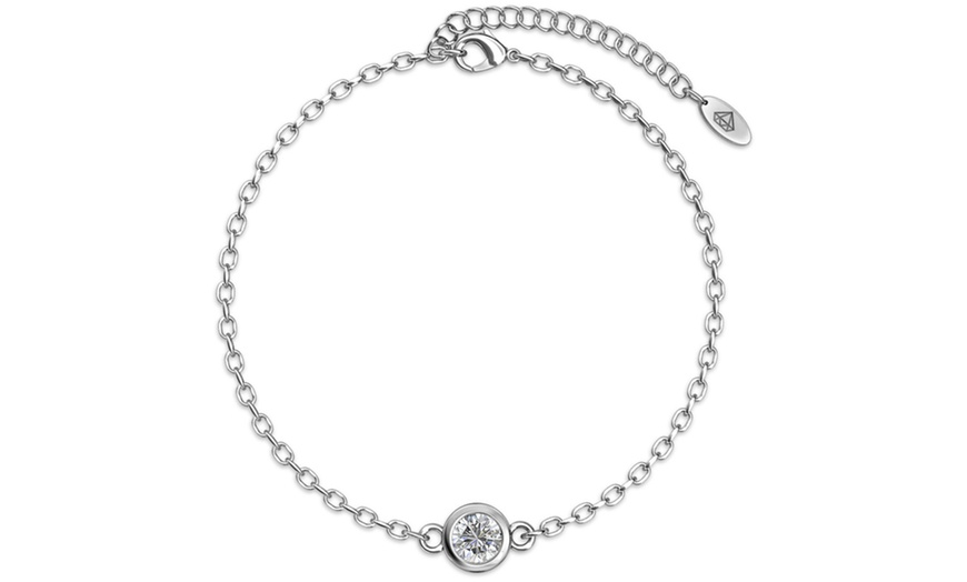 Image 4: Bracelet en pierre orné du cristal d'Autriche