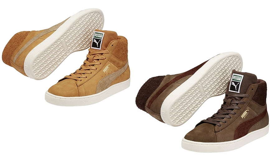 Image 1: Men's Puma Hi-Top Trainers