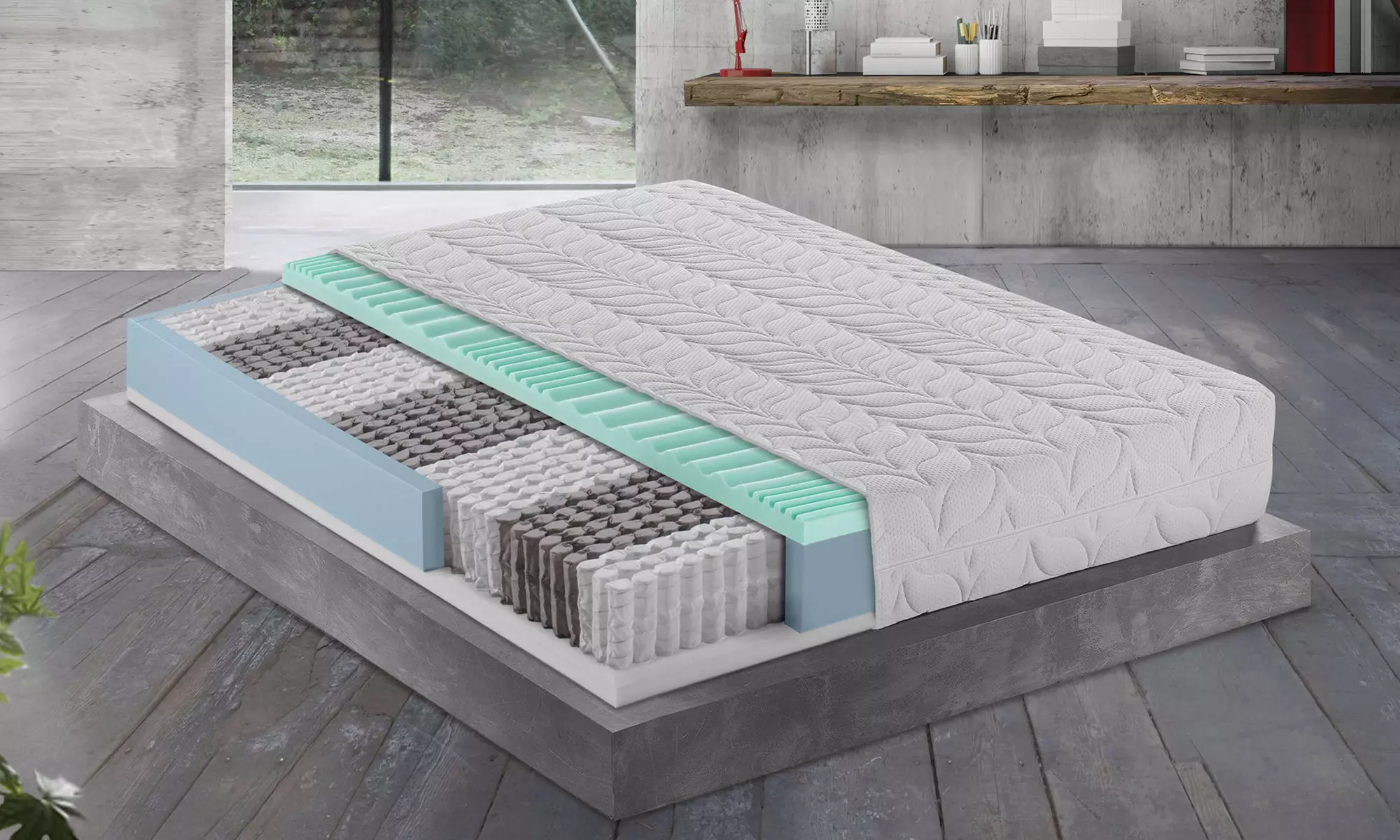 Colchón de muelles independientes con viscoelástico modelo Athena MED