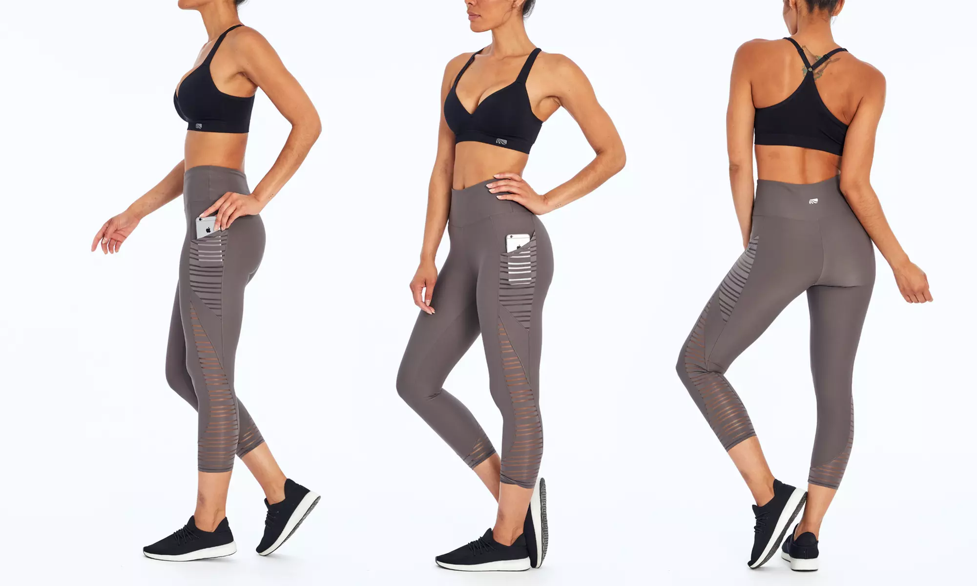 Marika 22" Pocket Legging with Mesh with Plus Size Included - Second Medium