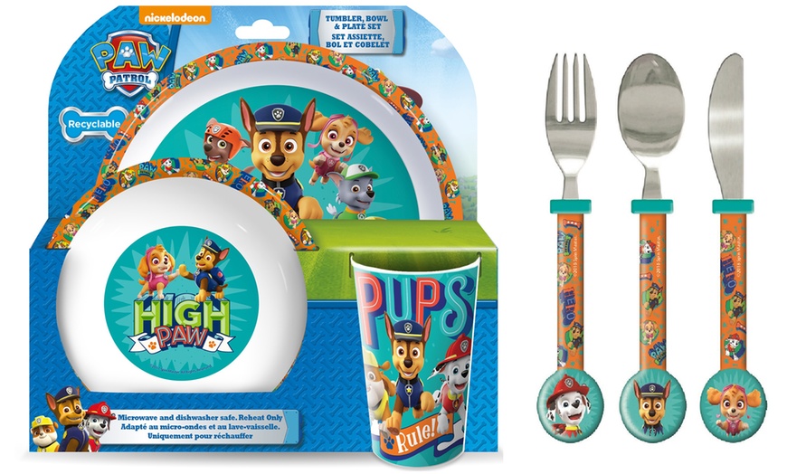 Image 2: Six-Piece Paw Patrol Dining and Cutlery Set for Kids