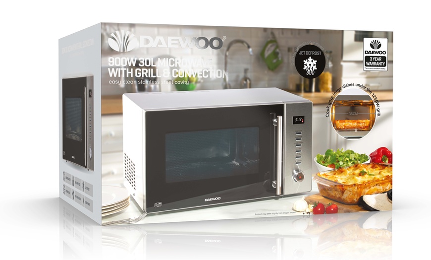 Image 3: Daewoo 30L 900W Digital Microwave with Grill and Convection