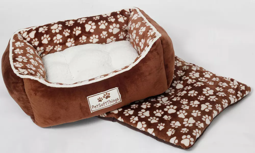 Plush Fluffy Soft Warm Calming Medium Small Dog Puppy Kitten Cat Pet Bed Cuddle