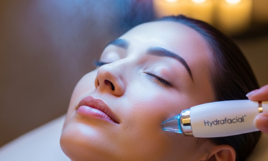 Image 1: One Hydrafacial with Skin Tightening & LED Light (Partial/Full Face)