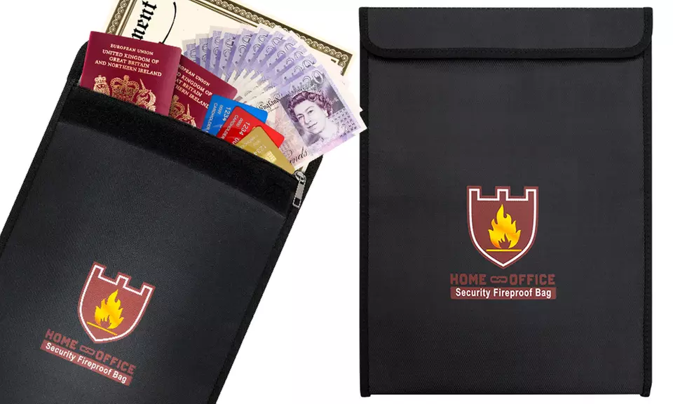 One or Two Haven Silicone-Coated Fireproof Document Pouches - Primary Image