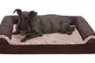 FurHaven Pet Two-Tone Faux Fur and Suede Orthopedic Sofa Dog Bed - Second Medium