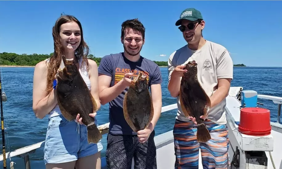 Enjoy a Full-Day Fishing Trip on the Atlantic - Catching Fluke Aboard The Keyport Princess (Up to 31% Off) - Primary Image