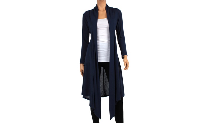 womens knee length cardigan