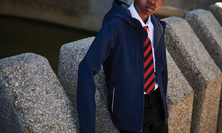 Image 6: Regatta Kids' Waterproof Hooded Softshell Jacket