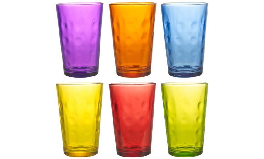 Image 1: Coloured Drinking Glasses Set