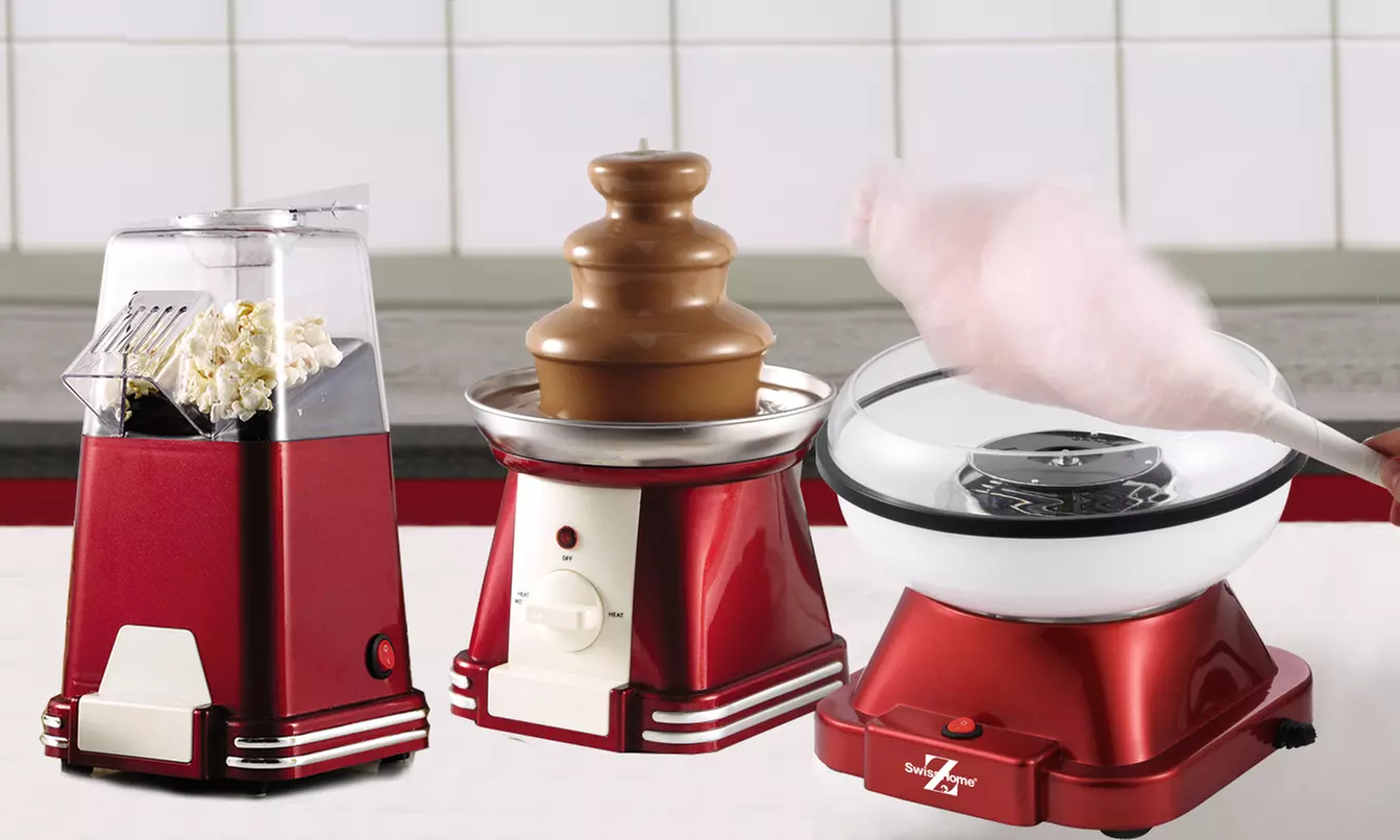 Fontaine de chocolat, machine à pop-corn ou à barbe à papa Swiss Home, appareil au choix, livraison gratuite - Primary Image