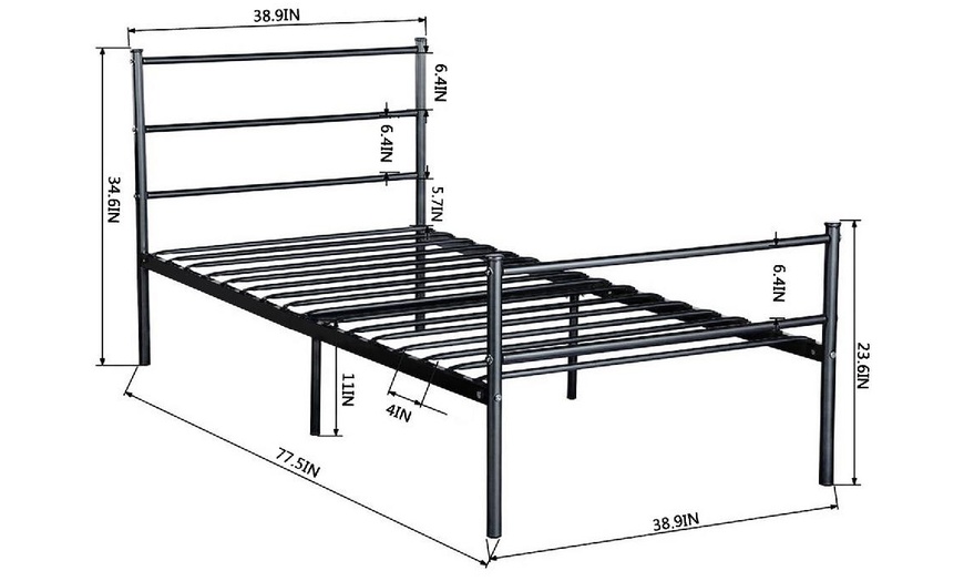 Image 11: 3ft Single Bed Frame