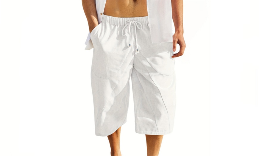 Image 7: Men's Drawstring Capri Pants