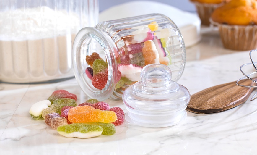 Image 24: Giles & Posner Ribbed Glass Jars