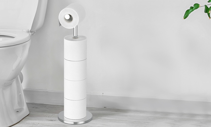 Image 6: Vinsani Freestanding Toilet Roll Stand