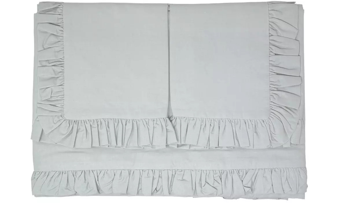 Beddengoedset met ruches voor een tweepersoonsbed