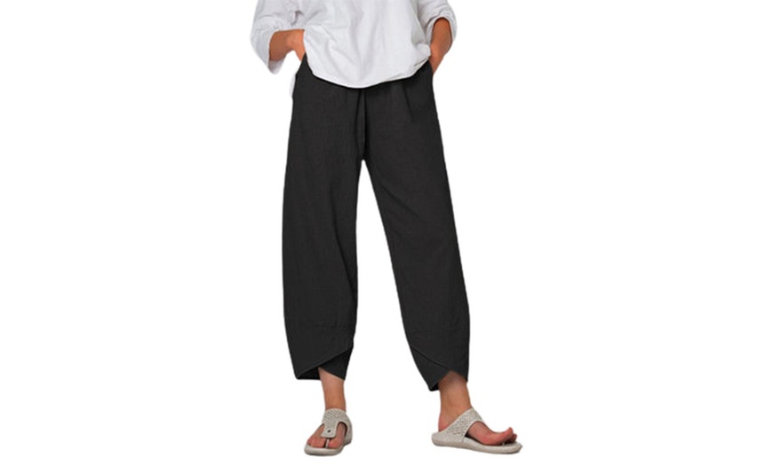 Image 3: Women's Elastic Waist Loose Pants