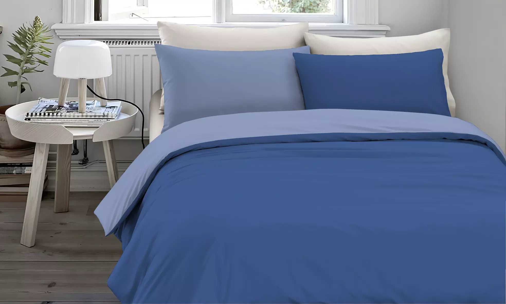 Copripiumino no stiro bicolore