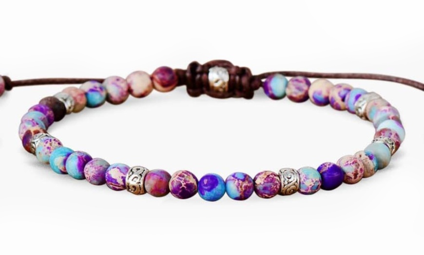 Image 10: Bracelet en perle de jaspe et agate