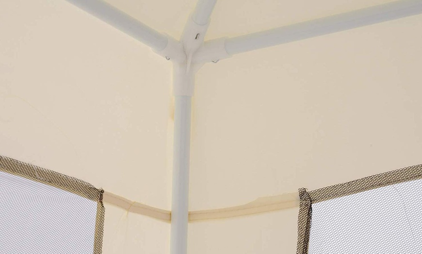 Image 6: Outsunny 3m x 3m Mosquitoes Screen Gazebo Canopy