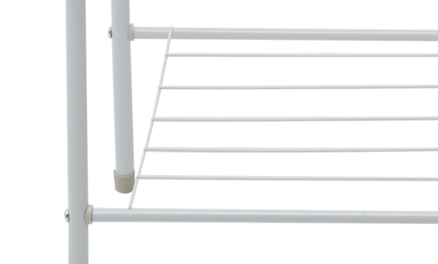 Image 3: Metal Clothes Rack with Hanging Rail and Two Shelves