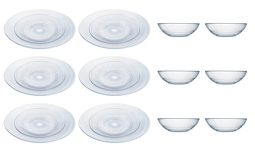 Image 7: Luminarc Single Louison 18-Piece Tempered Glass Dinnerware Collection