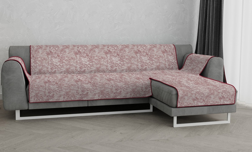 Image 2: Rutschfester Bezug für Sofa mit Chai­se­longue