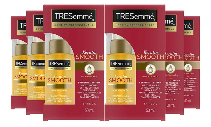 Image 1: Pack of Six Tresemme Pro Collection Keratin Smooth Shine Oil 50 ml