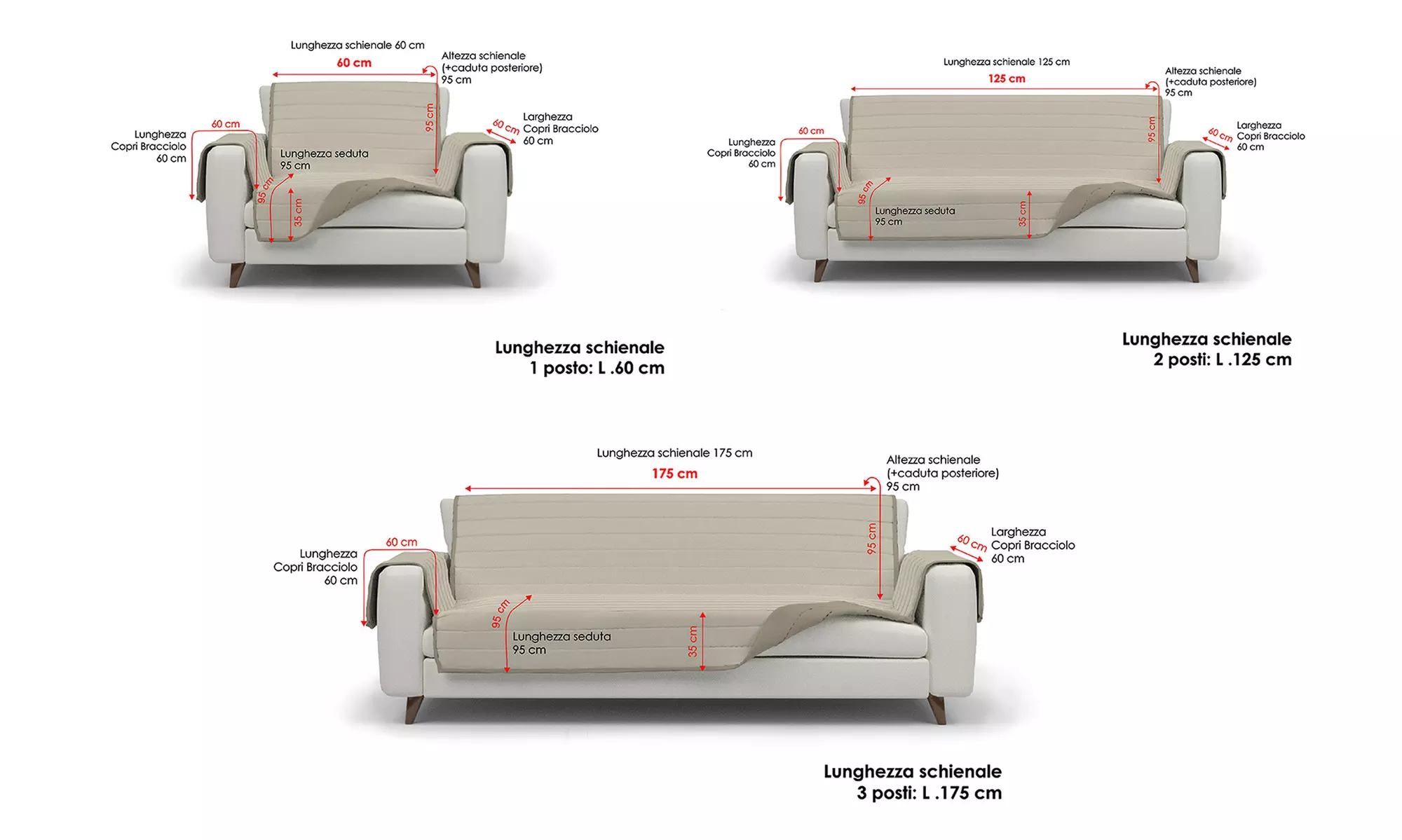 Housse de canapé « Trendy » bicolore double face