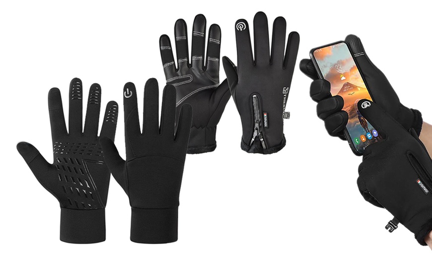 Image 1: One or Two Touchscreen Sport Gloves