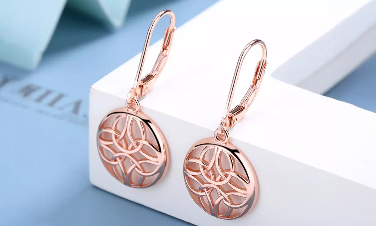 Sterling Silver Lever-Back Celtic Earring