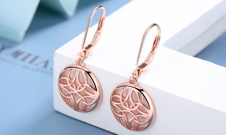 Sterling Silver Lever-Back Celtic Earring Gold Plated Silver
